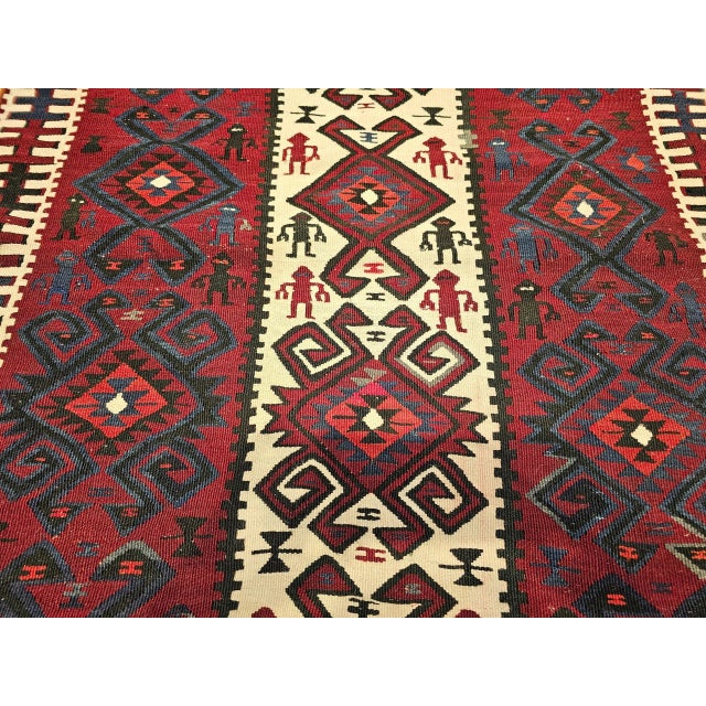 Late 20th Century Vintage Handwoven South American Rug With Deity Figures, Peru, 1950s For Sale - Image 5 of 9