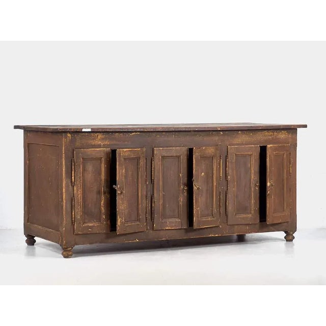 Antique Kitchen Island with Doors on Both Sides, 1850 For Sale - Image 6 of 10