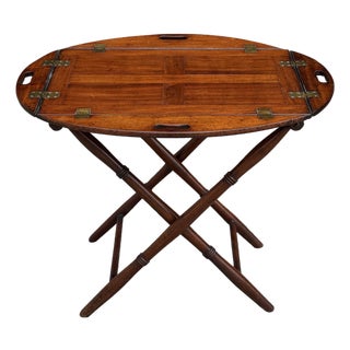 Georgian Mahogany Folding Butler's Tray on Stand, 1800s For Sale