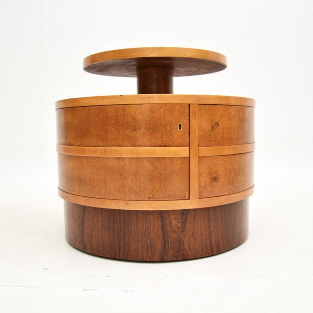Art Deco Birds Eye Maple Occasional Table, 1930s For Sale - Image 9 of 11