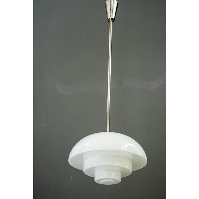 Bauhaus Nickel Pendant, Germany, 1930s For Sale - Image 3 of 14