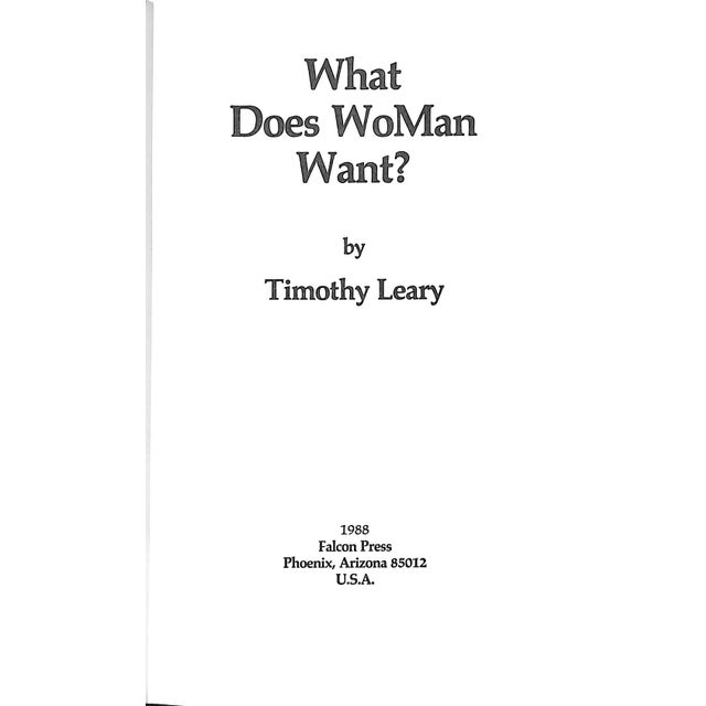 LEARY, Timothy [278] pp. Falcon Press 1988 8 3/4" x 5 3/4" The author's first and only novel, written in prison following...