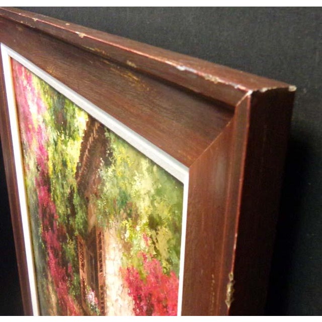 2010s Paul Guy Gantner "Giardino Del Fiore" #0483 Original Painting With Custom Frame For Sale - Image 5 of 5