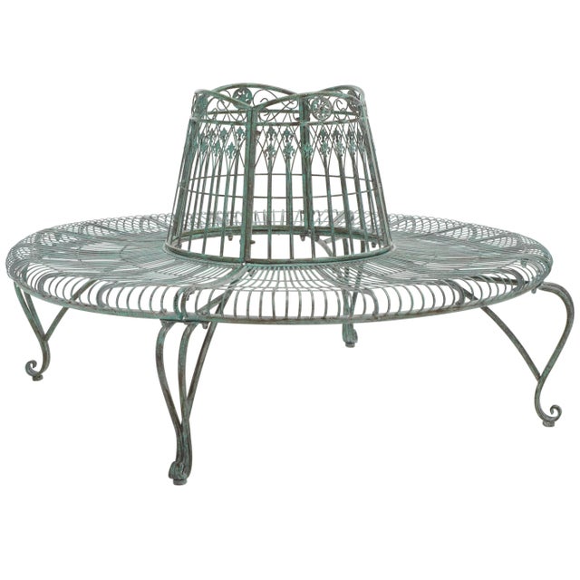 Ally Darling Tree Bench - Antique Dark Green For Sale In Philadelphia - Image 6 of 8