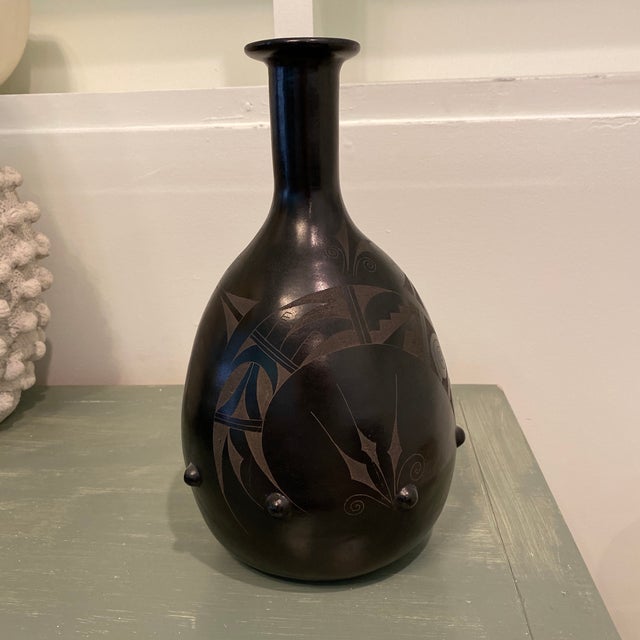Ceramic Vintage Mata Pottery Vase Signed P. Mateos For Sale - Image 7 of 7