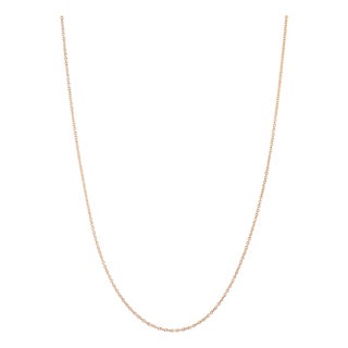 Ladies Tiffany & Co. Elsa Peretti 18k Rose Gold Cable Chain Necklace For Sale