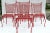 Metal Red Mid Century Woodard Metal Dining Chairs - Set of 8 For Sale - Image 7 of 13