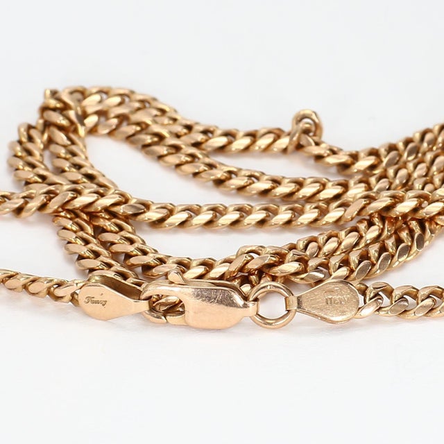 This is an attractive 21.5 inch long 14k rose gold link chain necklace. L - 21.5" W - 3mm H - 1.5mm 17.25g