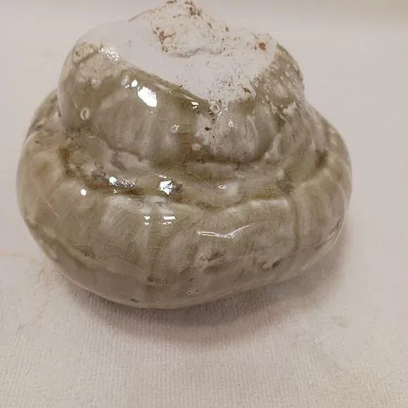 1990s Realistic Ceramic Gourd Ugly Pumpkin Art Glaze Kitsch Decor Thanksgiving Kitchen For Sale - Image 9 of 13