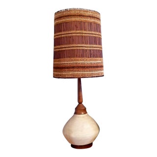 Mid-Century Maria Kipp Lampshade and Lamp For Sale
