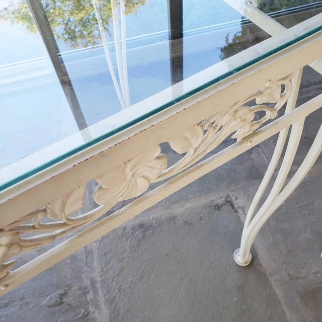 1950s Vintage Wrought Iron Table and Chairs For Sale - Image 5 of 11