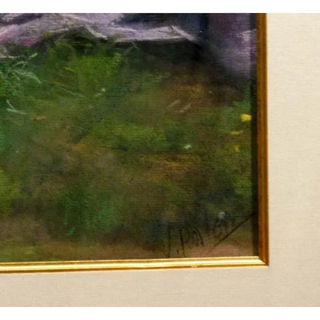 Figurative Vicente Romero "Descanso en El Jardin" Original Pastels Figures Hand Signed Artwork For Sale - Image 3 of 5