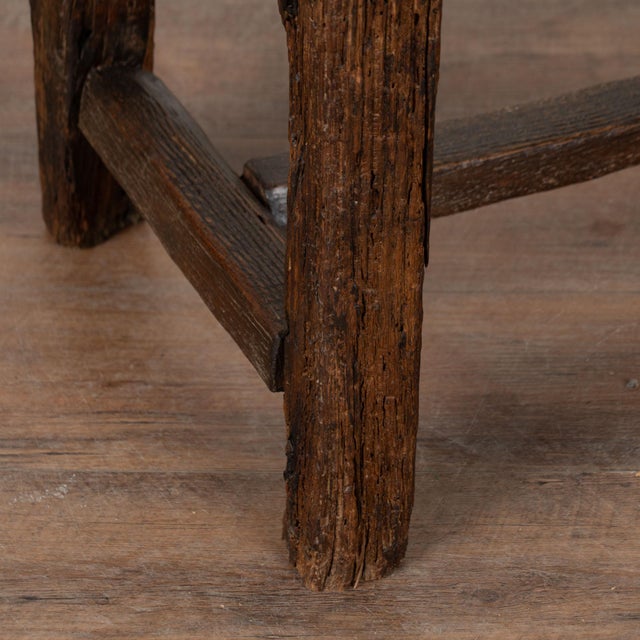 18th Century Rustic Portuguese Chestnut Console Table With Single Drawer For Sale - Image 15 of 18