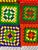 Ivory Granny Square Cotton Cottagecore Rainbow Afghan For Sale - Image 8 of 12