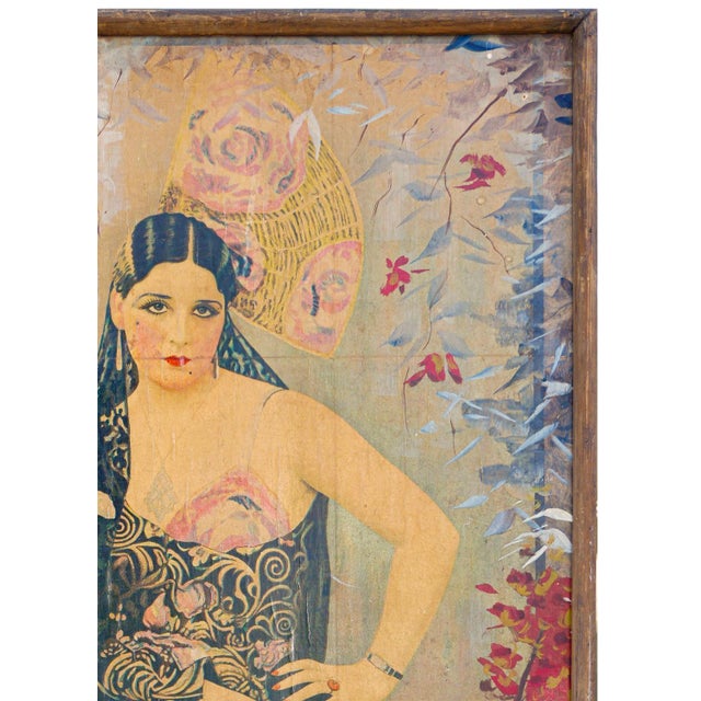Late 20th Century "Romeria del Encuentro" Abstract Figurative Manipulated Poster with Spanish Lady, 1980s For Sale - Image 5 of 11