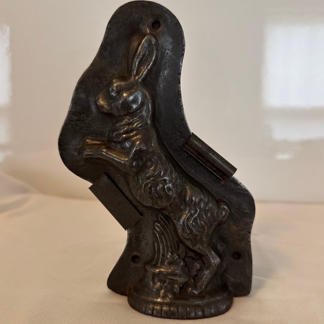Antique Two Part Bunny Mold 7” tall 5” wide 2” deep Excellent condition