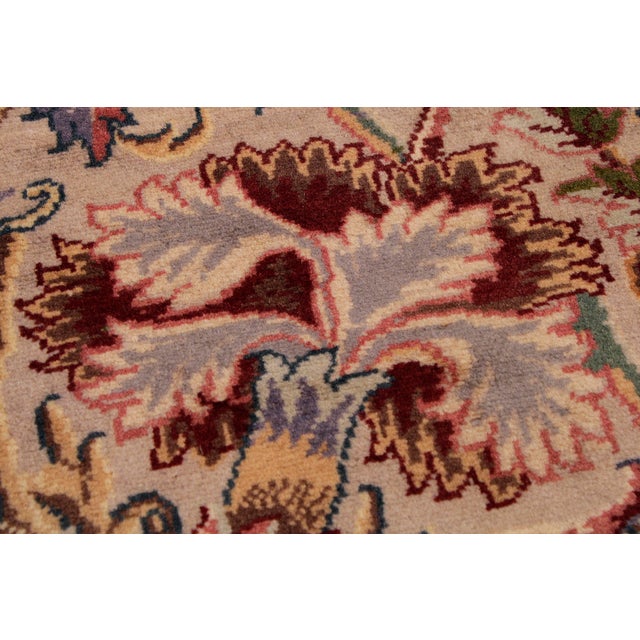 Shabby Chic Irfan Pak-Persian Gray/Teal Green Wool Rug - 9'0'' X 12'2'' For Sale In New York - Image 6 of 9