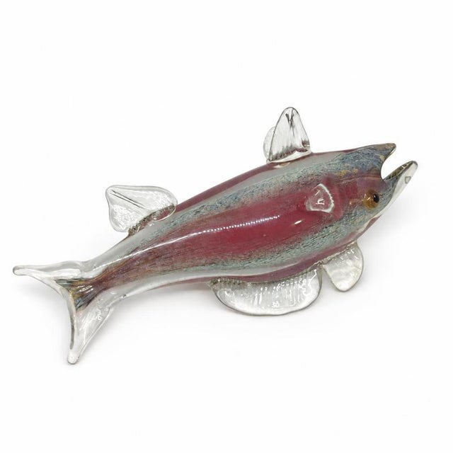 Glass Fish in Blown Art Glass, Set of 2 For Sale - Image 7 of 9