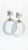 Vintage Frosted Resin Hoop Clip-on Earrings with Gold-Tone Filigree by Christian Dior, 1980s, Set of 2 For Sale - Image 3 of 3