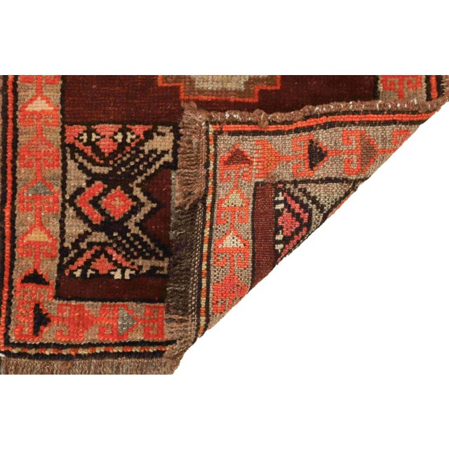 Mid-Century Modern Mini Turkish Kars Rug For Sale - Image 3 of 3