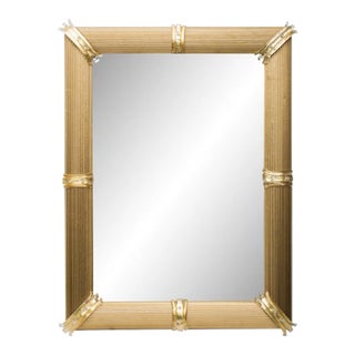 Gold Venetian Rigatello Mirror For Sale