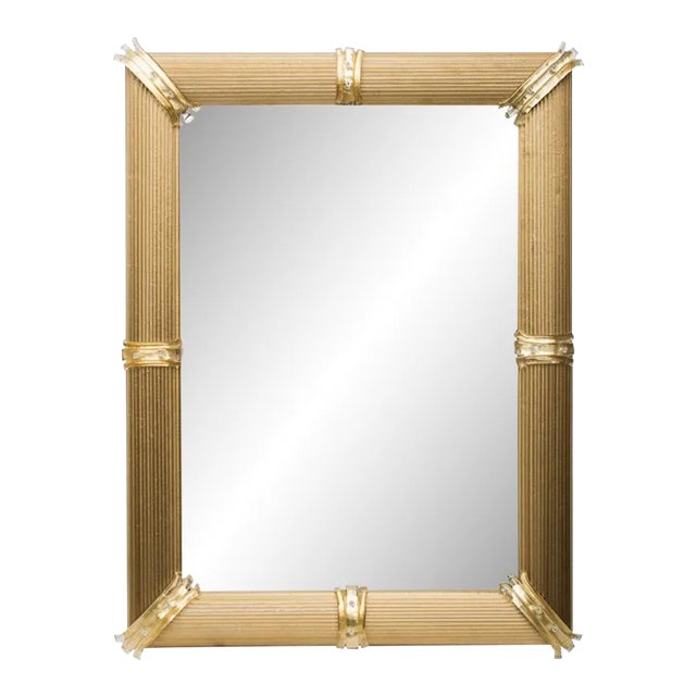 Gold Venetian Rigatello Mirror For Sale