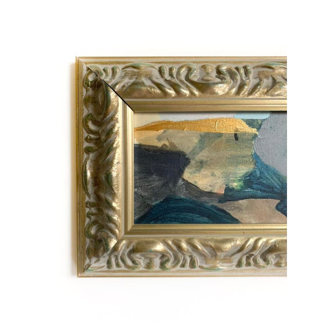 Contemporary "Northern Beach" 2026 Mini Painting by Jessalin Beutler With Vintage Frame For Sale - Image 3 of 3