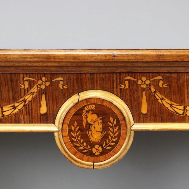 Neoclassical Style Console Table in Walnut For Sale - Image 4 of 10