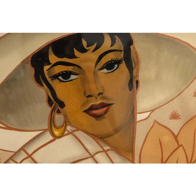 Shabby Chic Gouache on Paper of a Stylish Argentinian Man by Kapur For Sale - Image 3 of 11