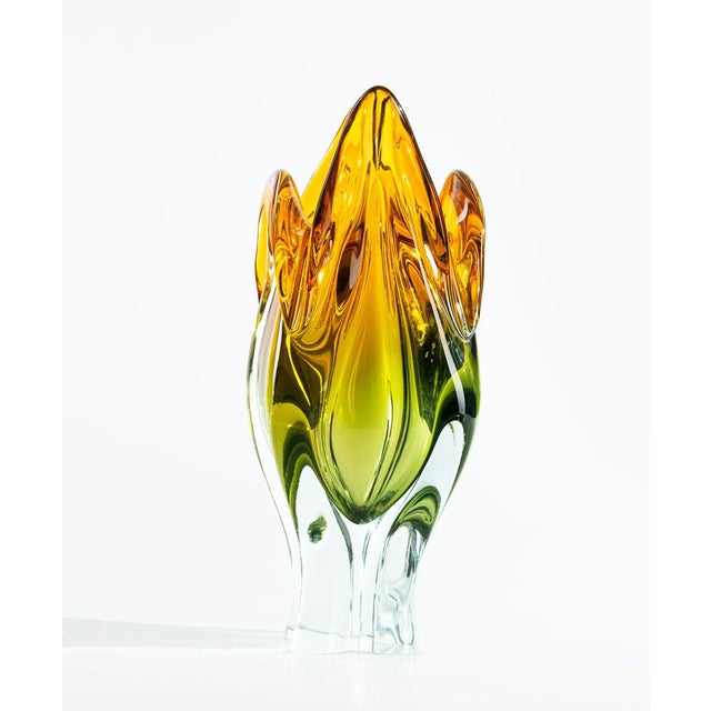 Vintage Glass Decorative Vase, Italy, Late 20th Century For Sale - Image 4 of 5
