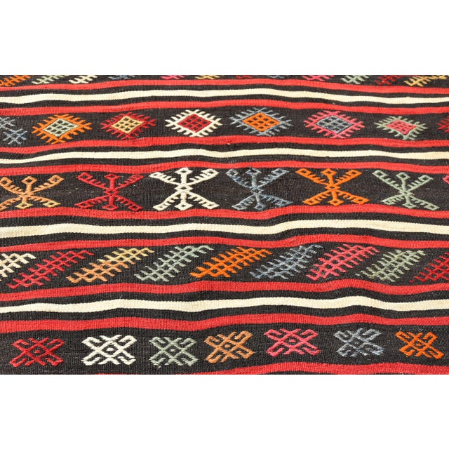 1960s Southwestern Style Turkish Hand Knotted Kilim Runner Rug For Sale In Sacramento - Image 6 of 13