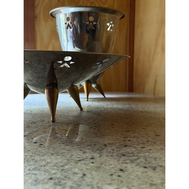 1980s Vintage Ice Bucket & Bowl Set by Alessi Girotondo, 1989, Set of 2 For Sale - Image 5 of 17