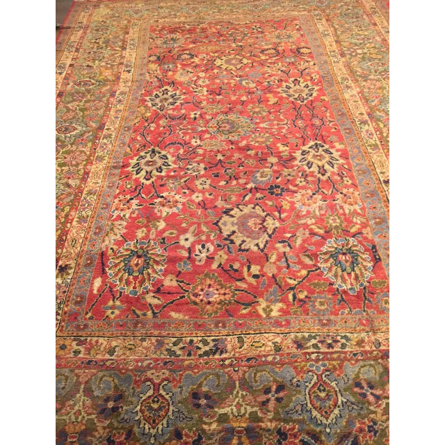 Antique Mahal Rug 9ft 2in X 13ft 5in For Sale - Image 4 of 5