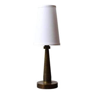 Vintage Machined Brass Lighthouse Table Lamp, Circa 1940s For Sale