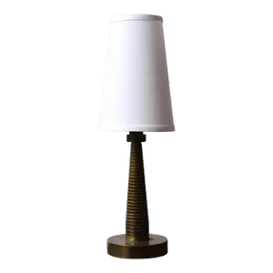 Vintage Machined Brass Lighthouse Table Lamp, Circa 1940s