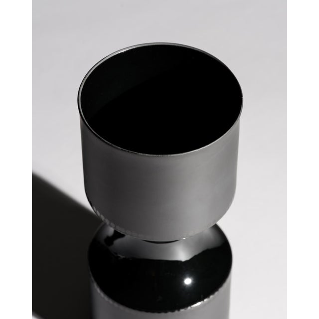 Vintage Black and White Porcelain Vases by Tapio Wirkkala for Rosenthal Studio-Line, 1980s, Set of 2 For Sale - Image 6 of 13