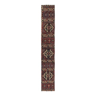 Vintage Persian Kilim, Tribal Runner Rug With Ancient Motifs - Rug & Kilim For Sale
