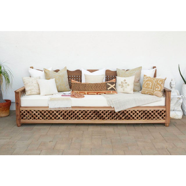 Prepare for a touch of Moroccan majesty with this grand lounge daybed, now an astounding 108 inches in length! Inspired by...