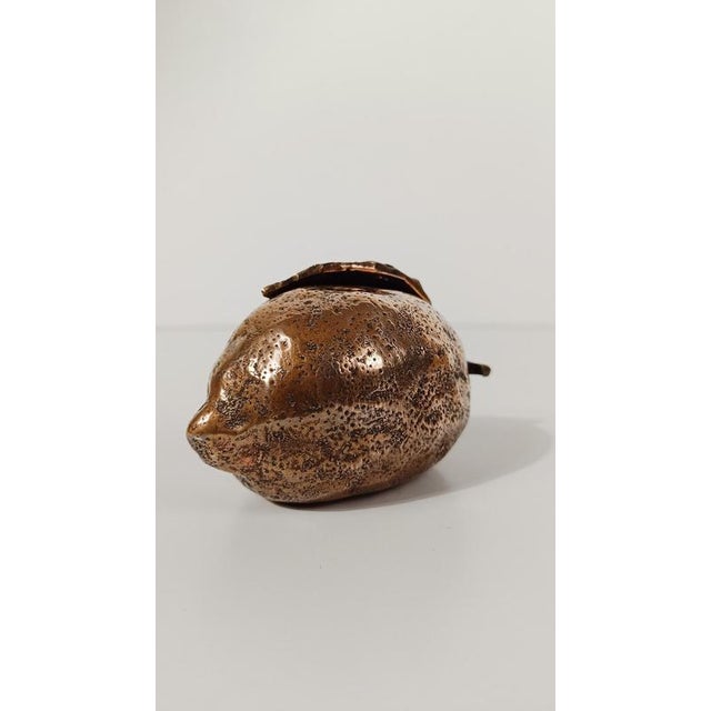 1970s Sculptural Amalfi Coast Lemon Paperweight in Cast-Brass, 1970s For Sale - Image 5 of 18
