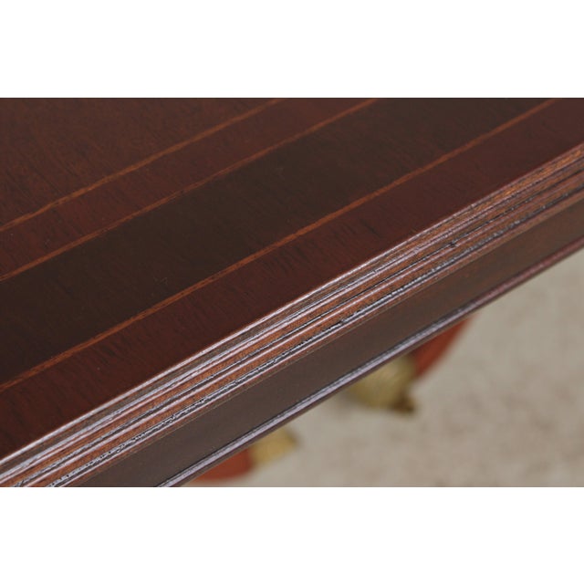 Banded Border Mahogany Dining Room Table For Sale - Image 10 of 18