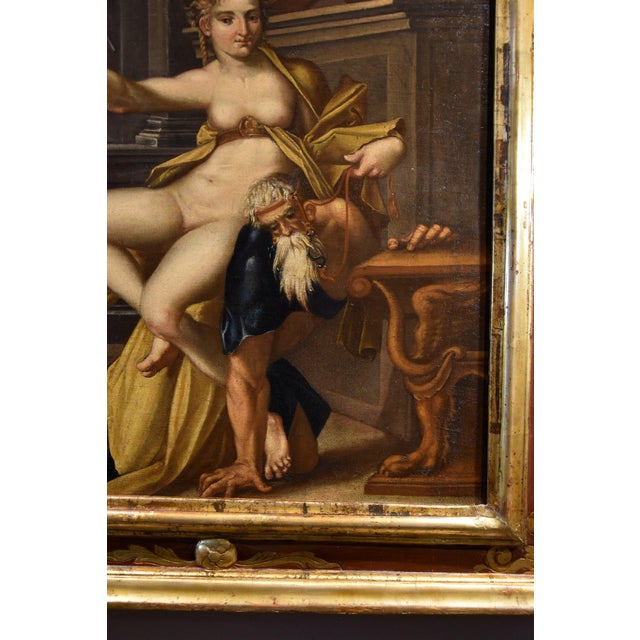 Bartholomäus Spranger, Aristotle & Phyllis, 1500s-1600s, Oil on Canvas For Sale - Image 6 of 16