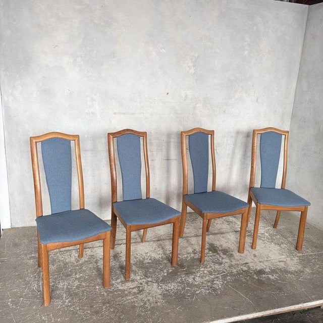 Danish Teak and Oak High-Back Dining Chairs from Skovby, 1970s, Set of 4 For Sale - Image 6 of 7