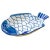 Beautiful large heavy pottery cobalt blue and white fish shaped platter by Danks from the Arabesque collection launched in...