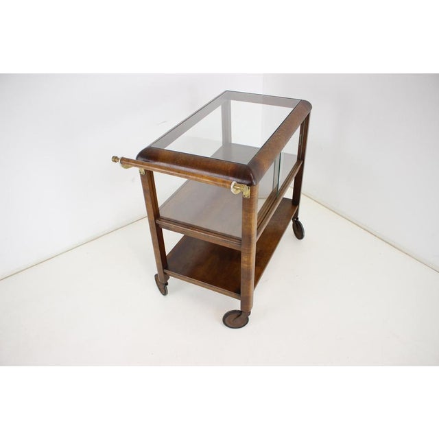 Art Deco Serving Bar Cart, Former Czechoslovakia, 1930s For Sale - Image 6 of 18