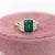3Ct Emerald Ring With Earth Mined Diamonds: Solid 14k Gold, Emerald Cut 10x8mm, Size 6.75 For Sale - Image 4 of 8
