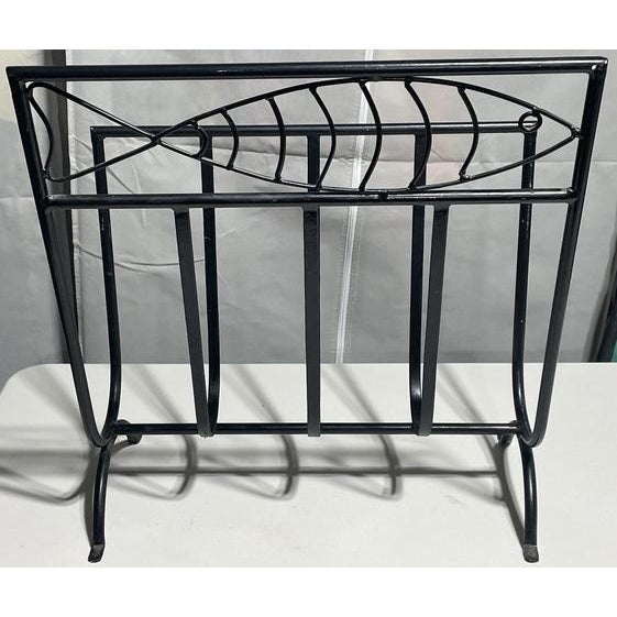 Mid-Century Modern Iron Fish Magazine Rack For Sale - Image 3 of 4