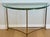 Vintage Italian Brass and Glass Demi-Lune Console Table For Sale - Image 17 of 18