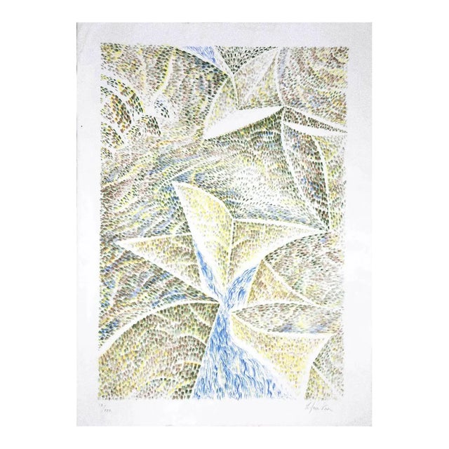 Fausto Liberatore, Composition, Lithograph, 1970s For Sale