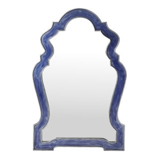 Donia 28 in. W x 44 in. H Vertical Wall Mirror, Blue For Sale