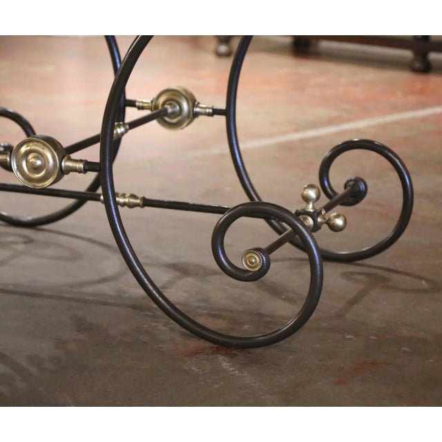 Early 20th Century French Iron Pastry Table With Slate Top and Bronze Mounts For Sale - Image 9 of 9